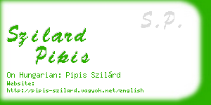 szilard pipis business card